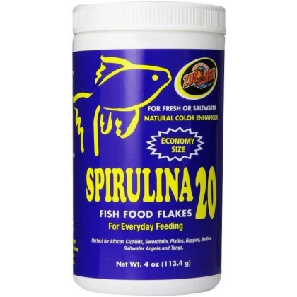 Zoo Med Spirulina 20 Flakes Fish Food - 4 oz